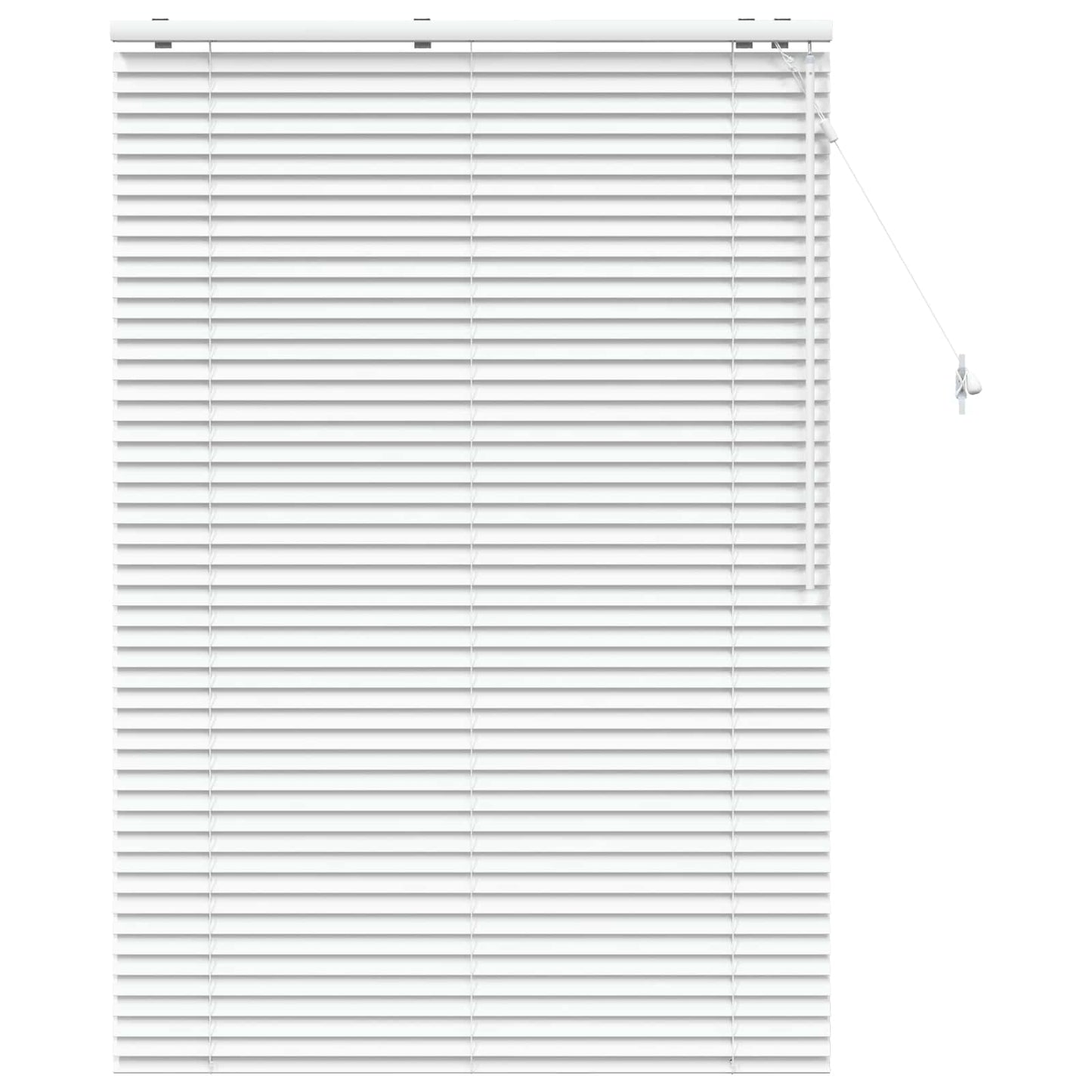 vidaXL Venetian Blind White 120 x 160 cm 35 mm Solid Paulownia Wood