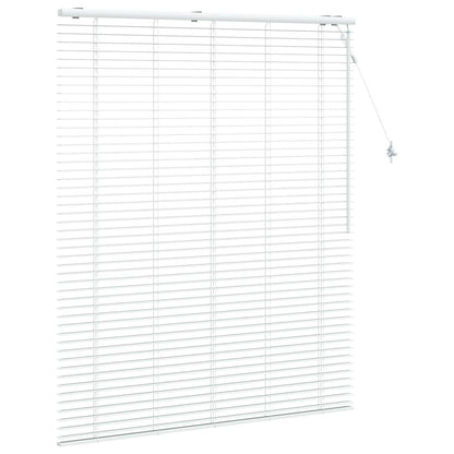 vidaXL Venetian Blind White 135 x 160 cm 35 mm Solid Paulownia Wood