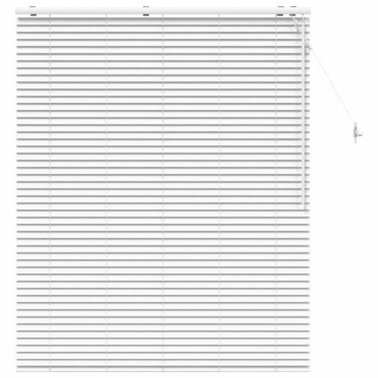 vidaXL Venetian Blind White 135 x 160 cm 35 mm Solid Paulownia Wood