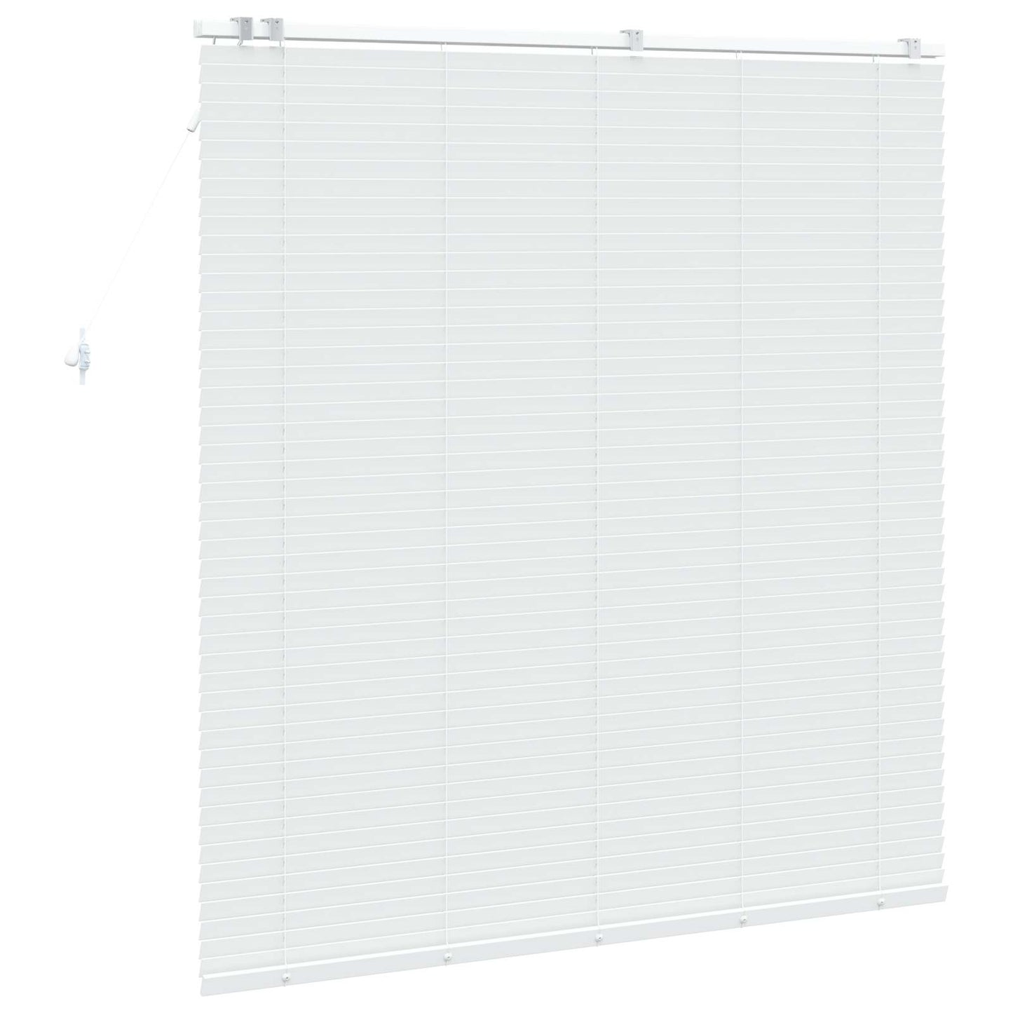 vidaXL Venetian Blind White 155 x 160 cm 35 mm Solid Paulownia Wood