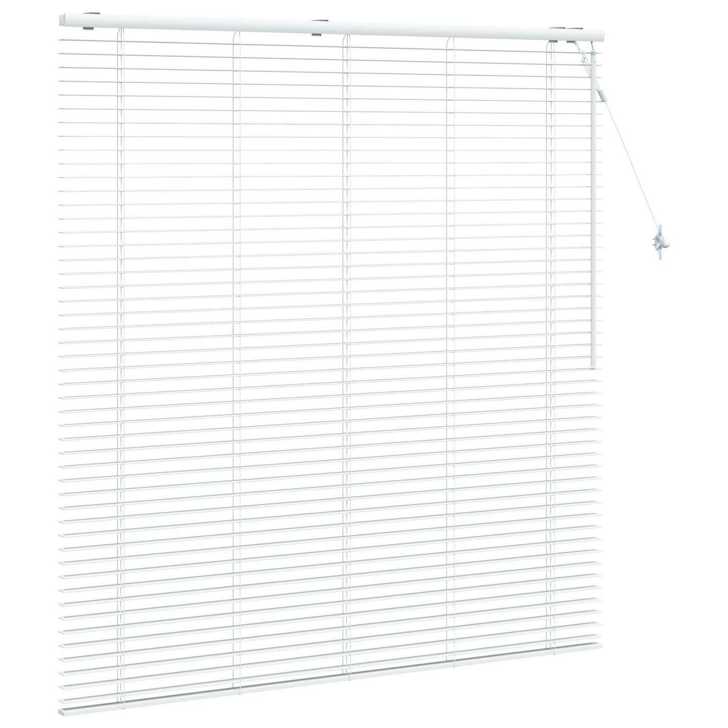 vidaXL Venetian Blind White 160 x 160 cm 35 mm Solid Paulownia Wood
