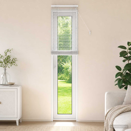 vidaXL Venetian Blind White 50 x 250 cm 35 mm Solid Paulownia Wood
