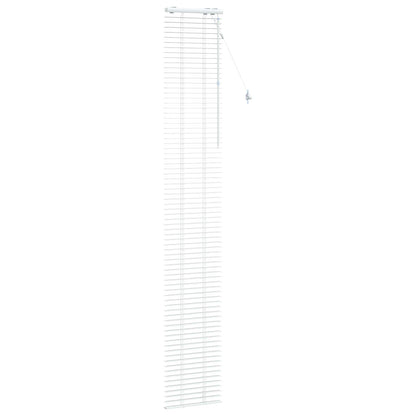 vidaXL Venetian Blind White 40 x 250 cm 35 mm Solid Paulownia Wood