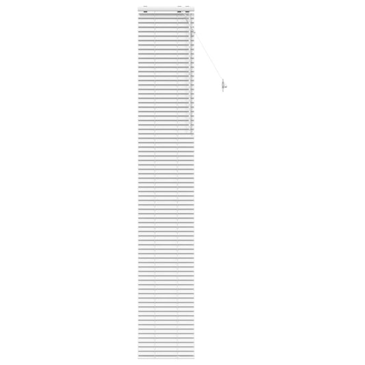 vidaXL Venetian Blind White 50 x 250 cm 35 mm Solid Paulownia Wood