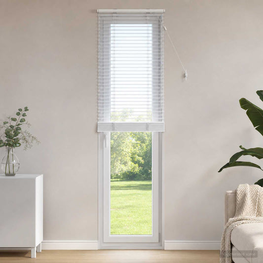 vidaXL Venetian Blind White 55 x 250 cm 35 mm Solid Paulownia Wood