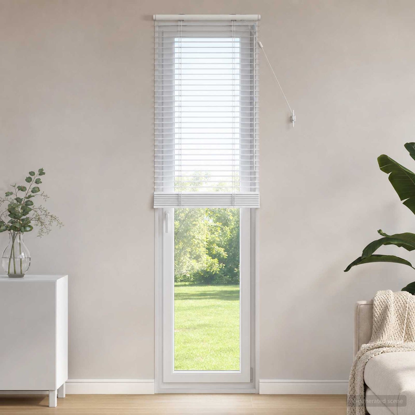 vidaXL Venetian Blind White 60 x 250 cm 35 mm Solid Paulownia Wood