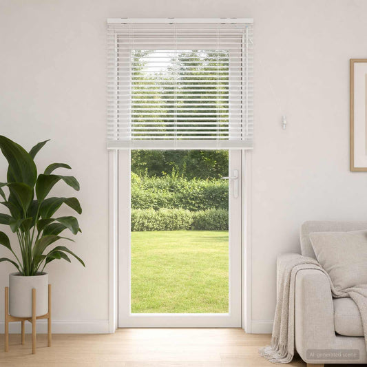 vidaXL Venetian Blind White 75 x 250 cm 35 mm Solid Paulownia Wood