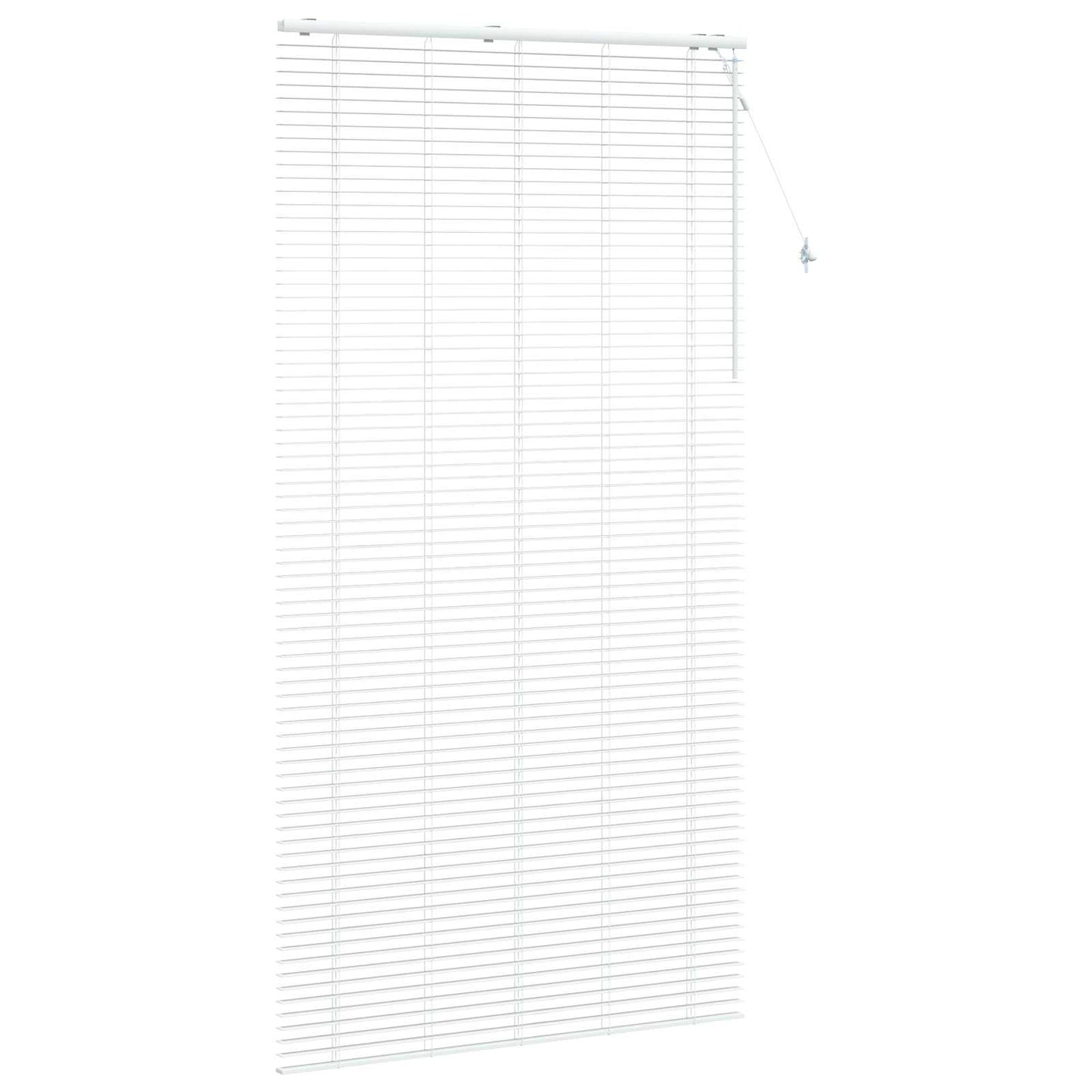 vidaXL Venetian Blind White 130 x 250 cm 35 mm Solid Paulownia Wood