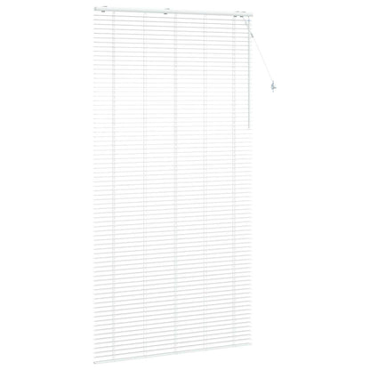 vidaXL Venetian Blind White 140 x 250 cm 35 mm Solid Paulownia Wood