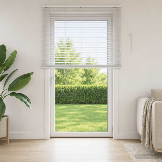 vidaXL Venetian Blind White 145 x 250 cm 35 mm Solid Paulownia Wood