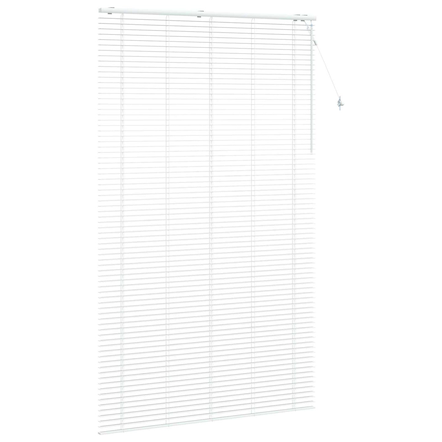 vidaXL Venetian Blind White 155 x 250 cm 35 mm Solid Paulownia Wood