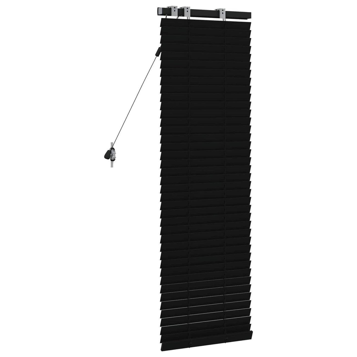 vidaXL Venetian Blind Black 40 x 130 cm 35 mm Solid Paulownia Wood