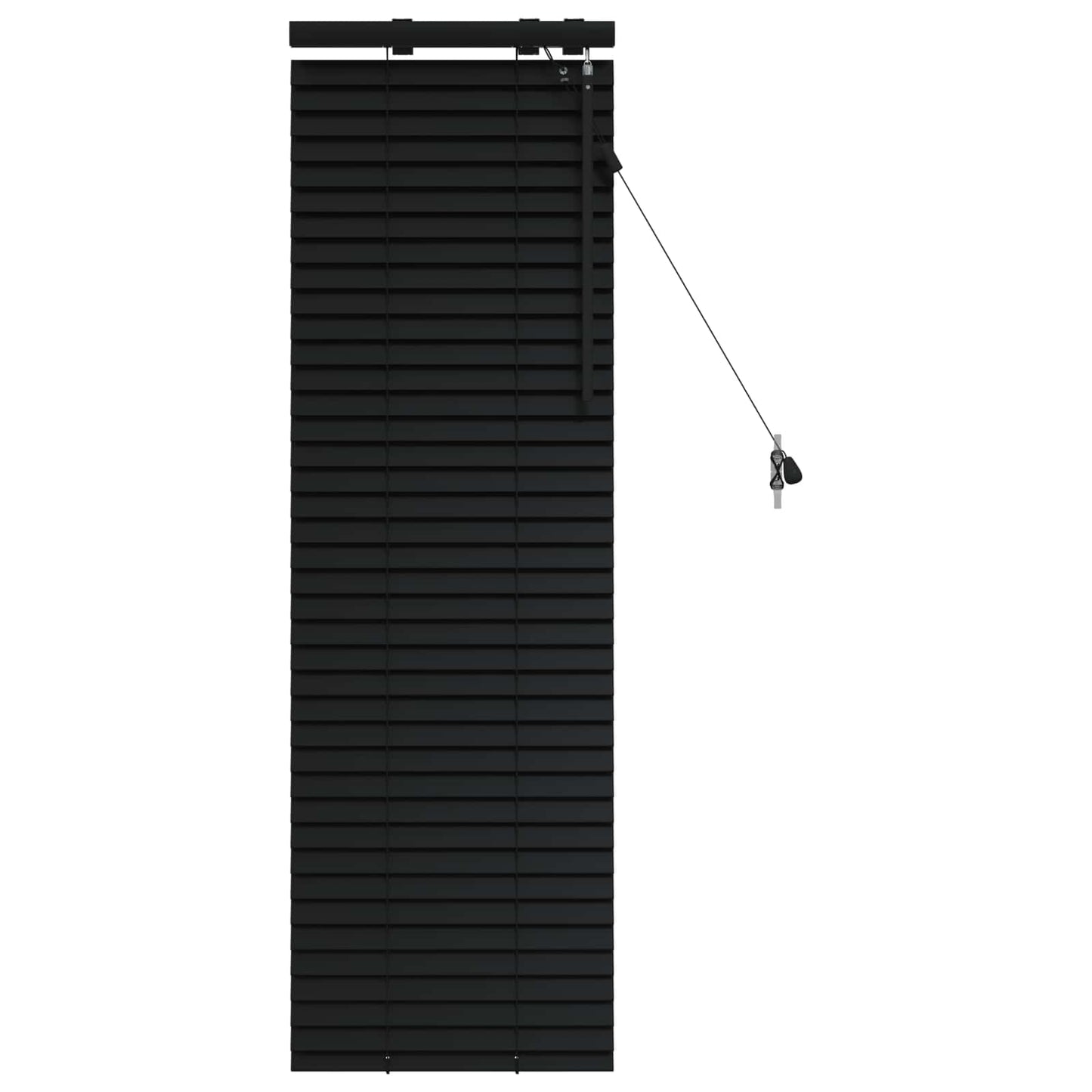 vidaXL Venetian Blind Black 40 x 130 cm 35 mm Solid Paulownia Wood