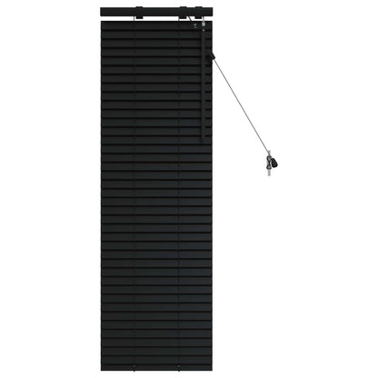 vidaXL Venetian Blind Black 50 x 130 cm 35 mm Solid Paulownia Wood