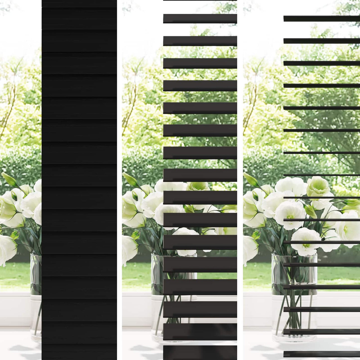 vidaXL Venetian Blind Black 60 x 130 cm 35 mm Solid Paulownia Wood
