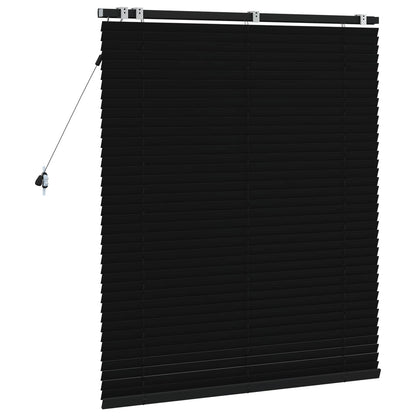 vidaXL Venetian Blind Black 120 x 130 cm 35 mm Solid Paulownia Wood