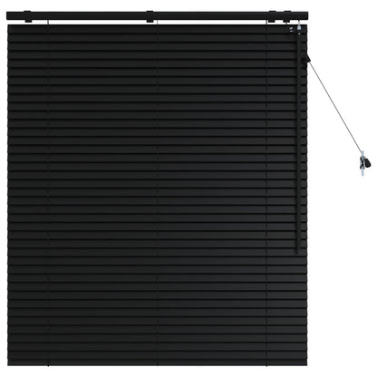 vidaXL Venetian Blind Black 120 x 130 cm 35 mm Solid Paulownia Wood