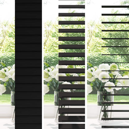 vidaXL Venetian Blind Black 135 x 130 cm 35 mm Solid Paulownia Wood