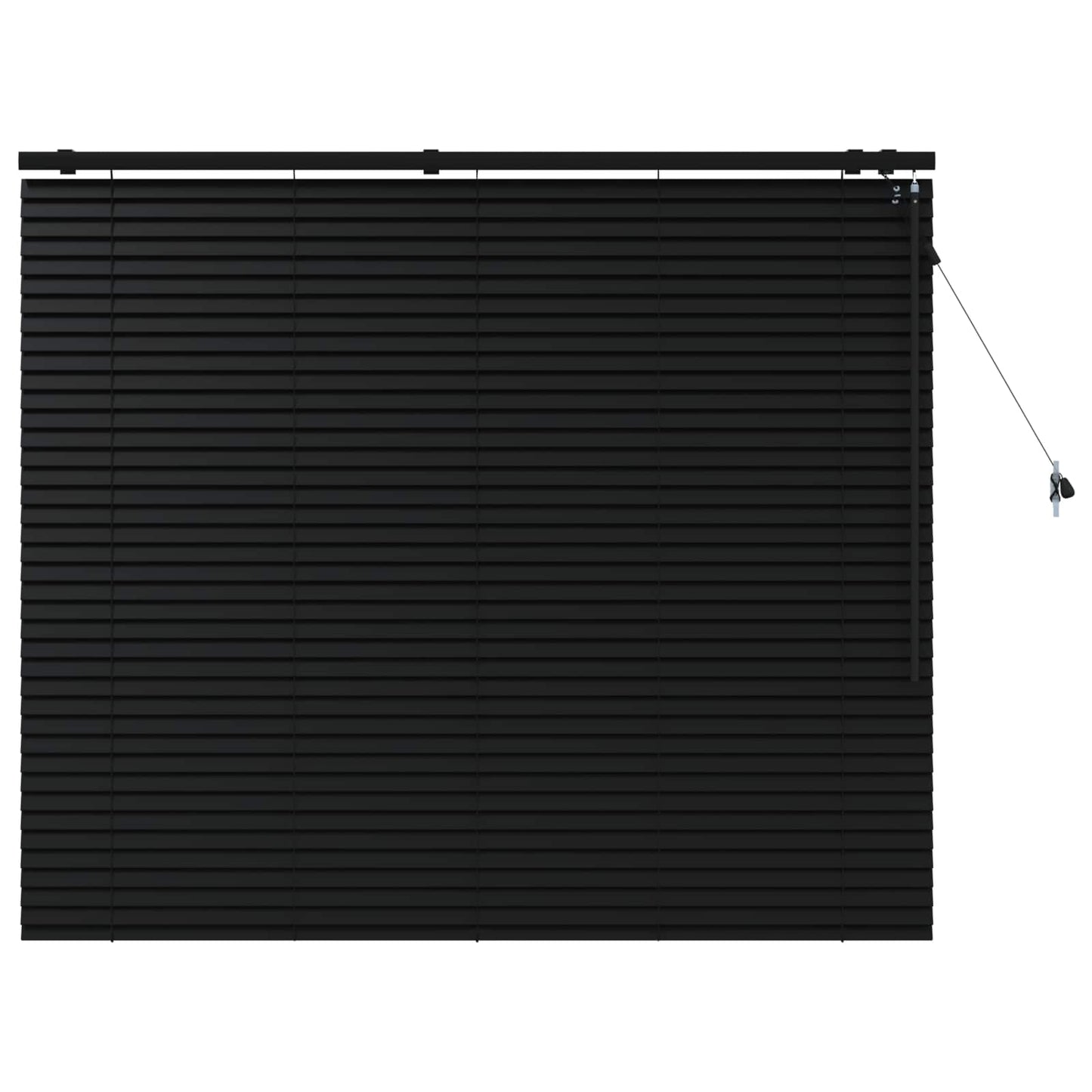 vidaXL Venetian Blind Black 135 x 130 cm 35 mm Solid Paulownia Wood