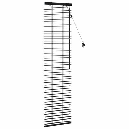 vidaXL Venetian Blind Black 40 x 160 cm 35 mm Solid Paulownia Wood