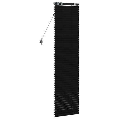 vidaXL Venetian Blind Black 40 x 160 cm 35 mm Solid Paulownia Wood