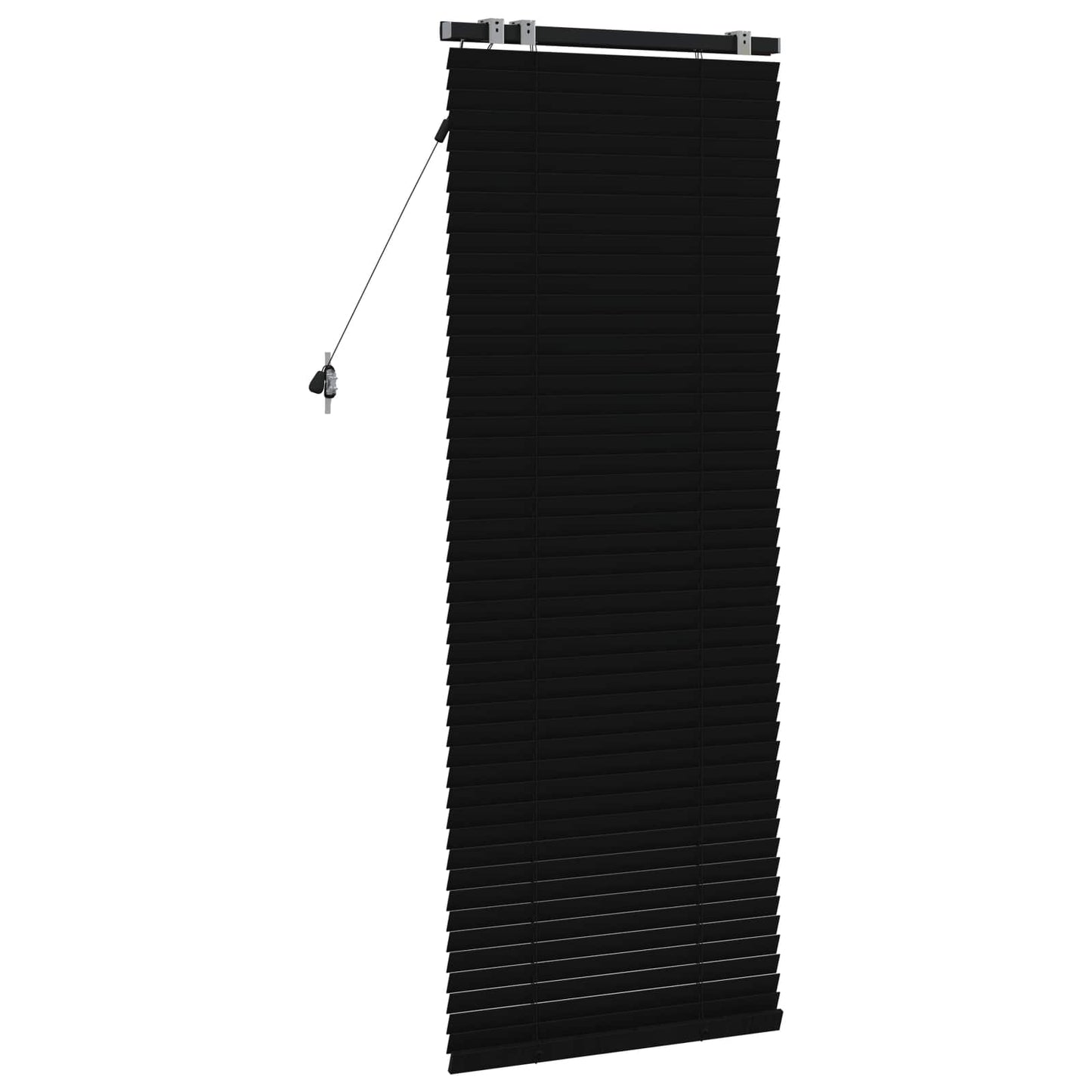 vidaXL Venetian Blind Black 60 x 160 cm 35 mm Solid Paulownia Wood