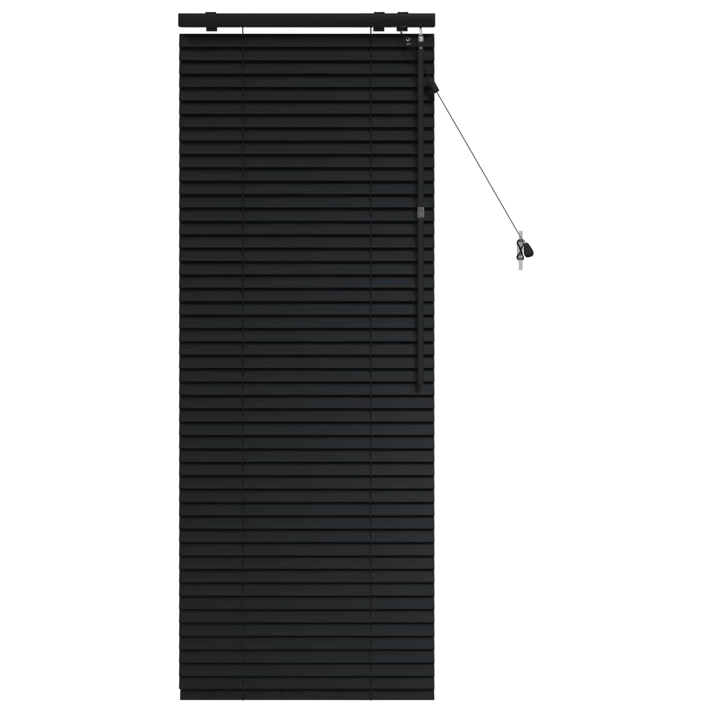 vidaXL Venetian Blind Black 65 x 160 cm 35 mm Solid Paulownia Wood