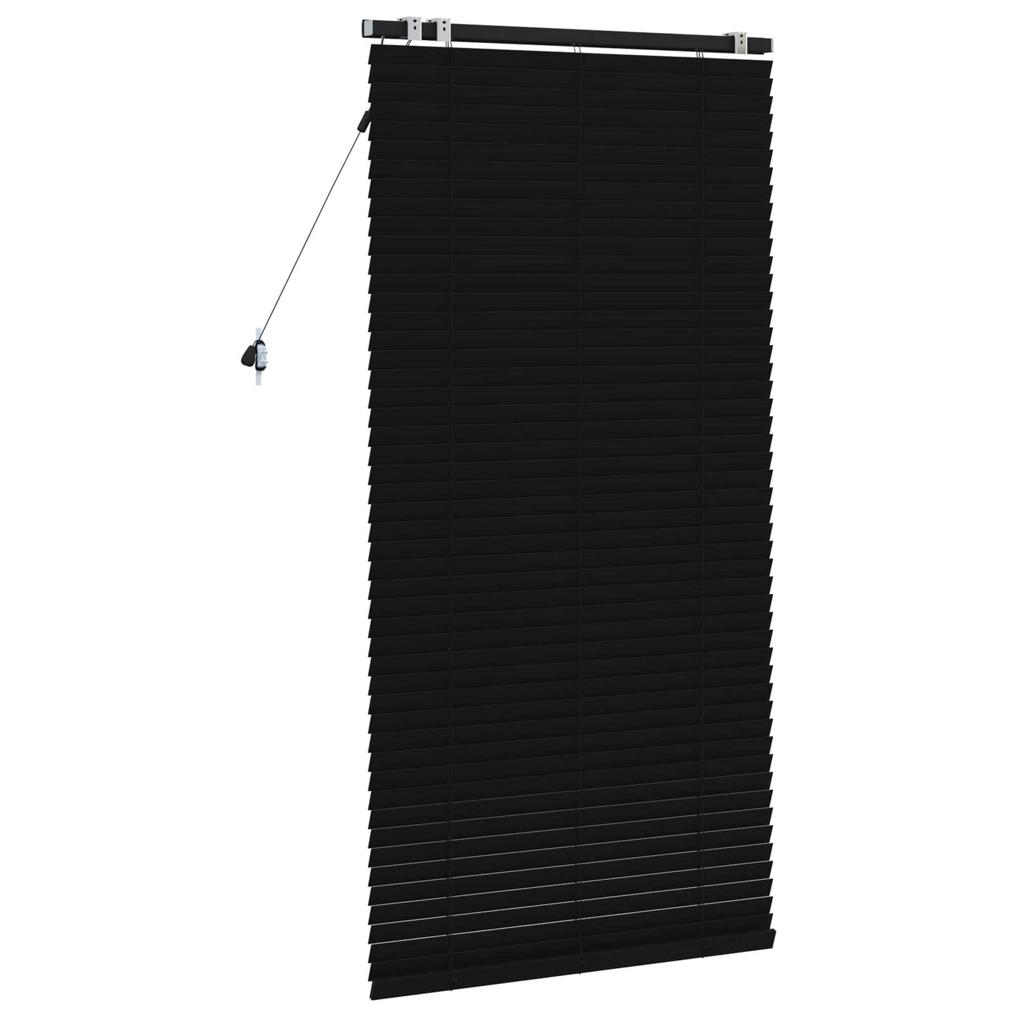 vidaXL Venetian Blind Black 70 x 160 cm 35 mm Solid Paulownia Wood
