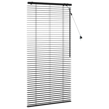 vidaXL Venetian Blind Black 90 x 160 cm 35 mm Solid Paulownia Wood