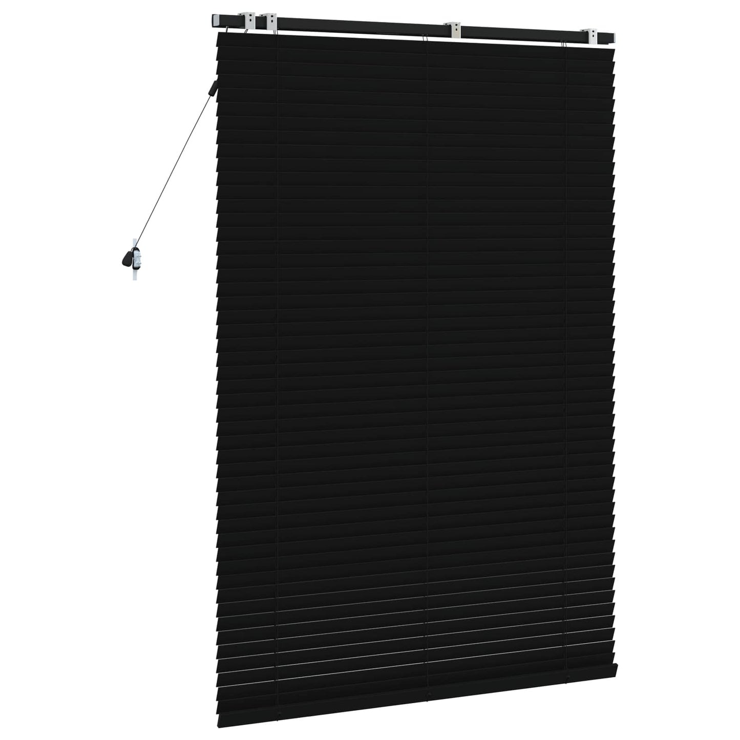 vidaXL Venetian Blind Black 100 x 160 cm 35 mm Solid Paulownia Wood
