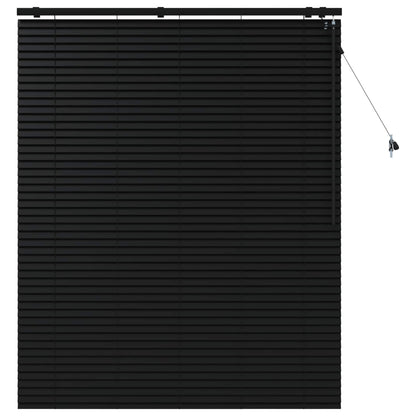 vidaXL Venetian Blind Black 140 x 160 cm 35 mm Solid Paulownia Wood