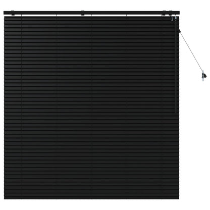 vidaXL Venetian Blind Black 145 x 160 cm 35 mm Solid Paulownia Wood