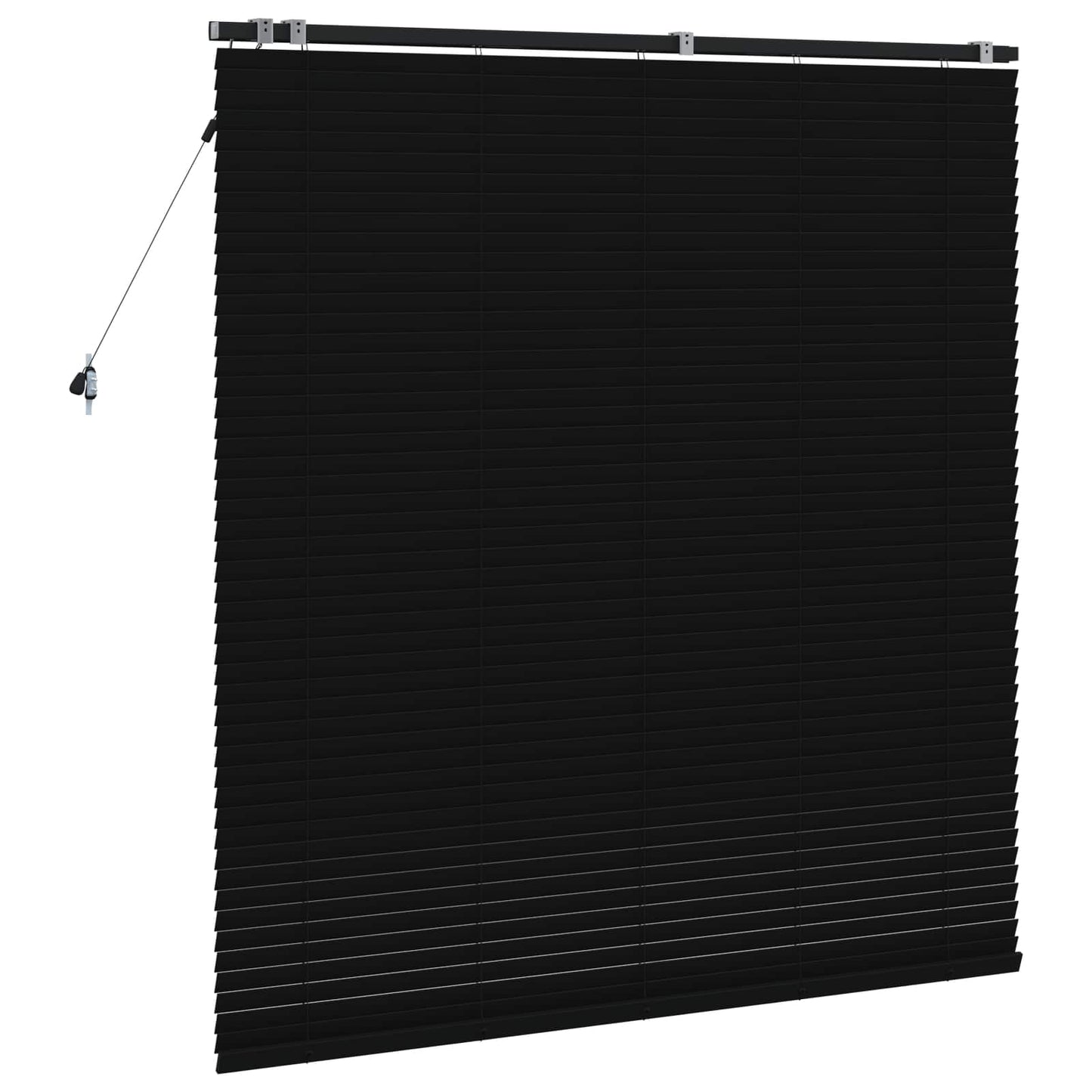 vidaXL Venetian Blind Black 155 x 160 cm 35 mm Solid Paulownia Wood