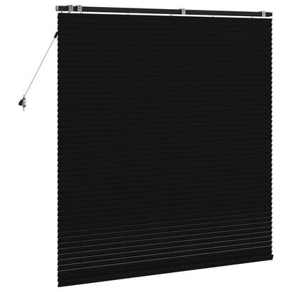 vidaXL Venetian Blind Black 160 x 160 cm 35 mm Solid Paulownia Wood