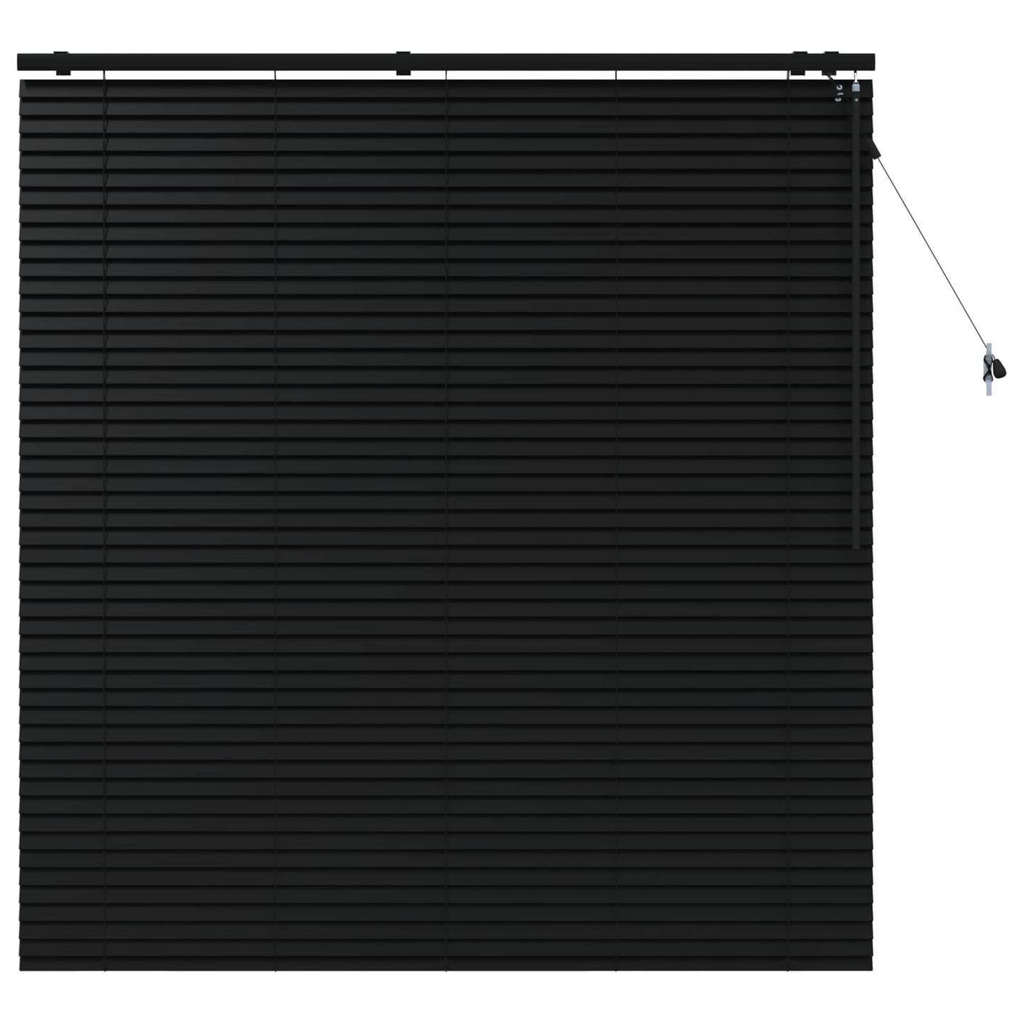 vidaXL Venetian Blind Black 160 x 160 cm 35 mm Solid Paulownia Wood
