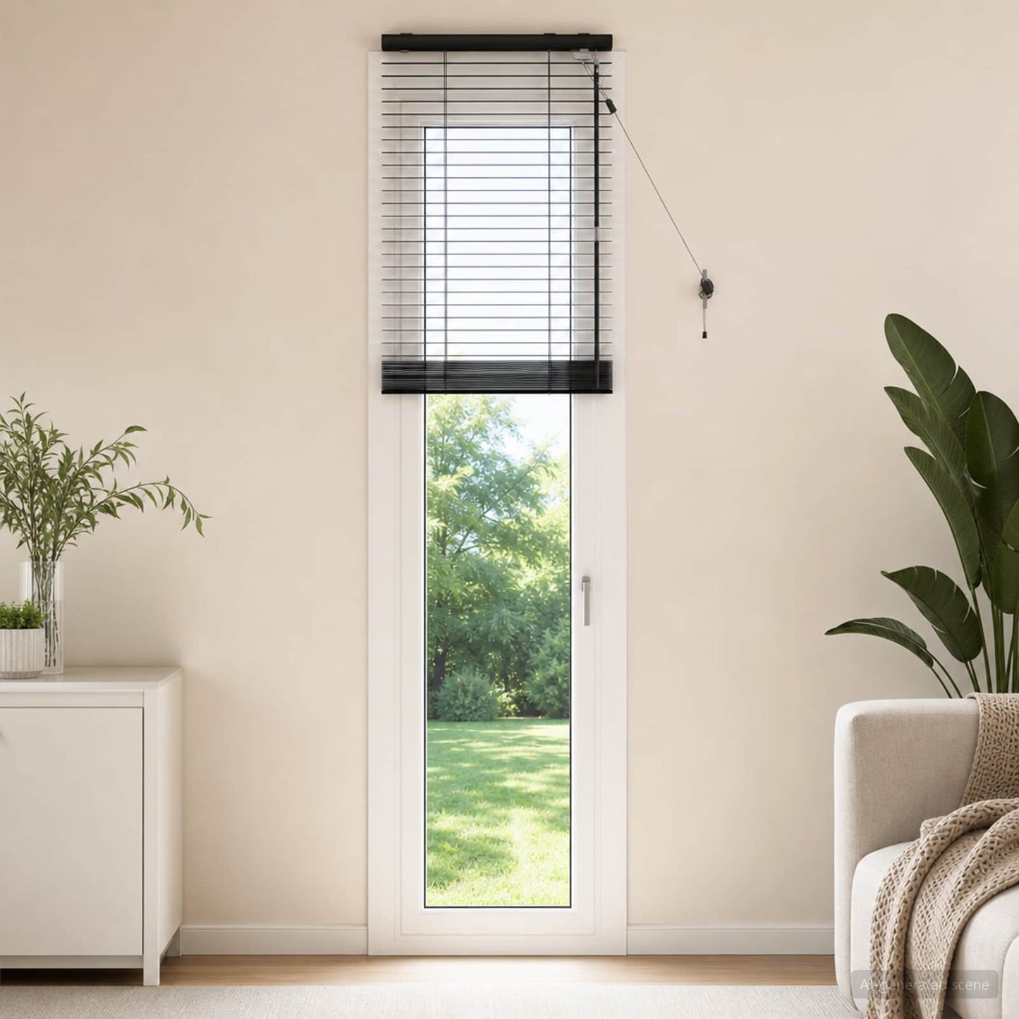 vidaXL Venetian Blind Black 40 x 250 cm 35 mm Solid Paulownia Wood