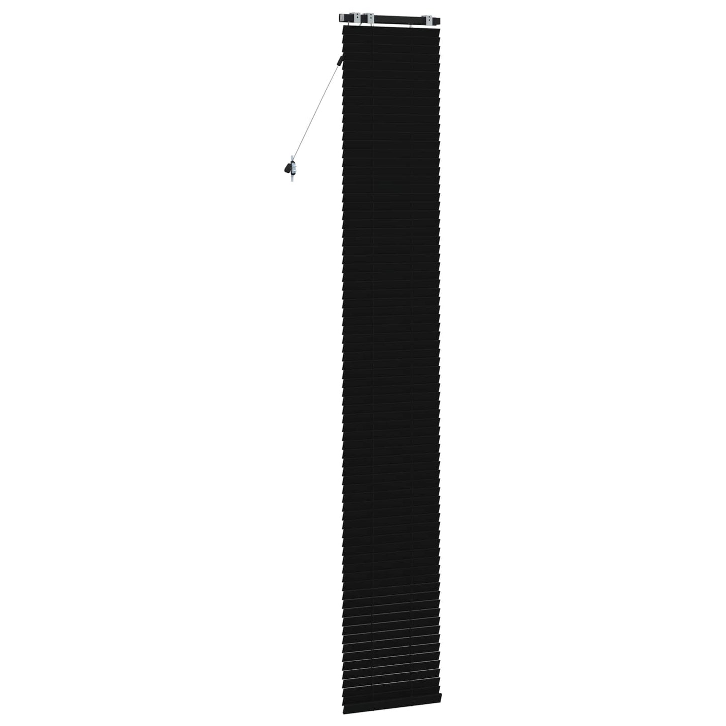 vidaXL Venetian Blind Black 50 x 250 cm 35 mm Solid Paulownia Wood