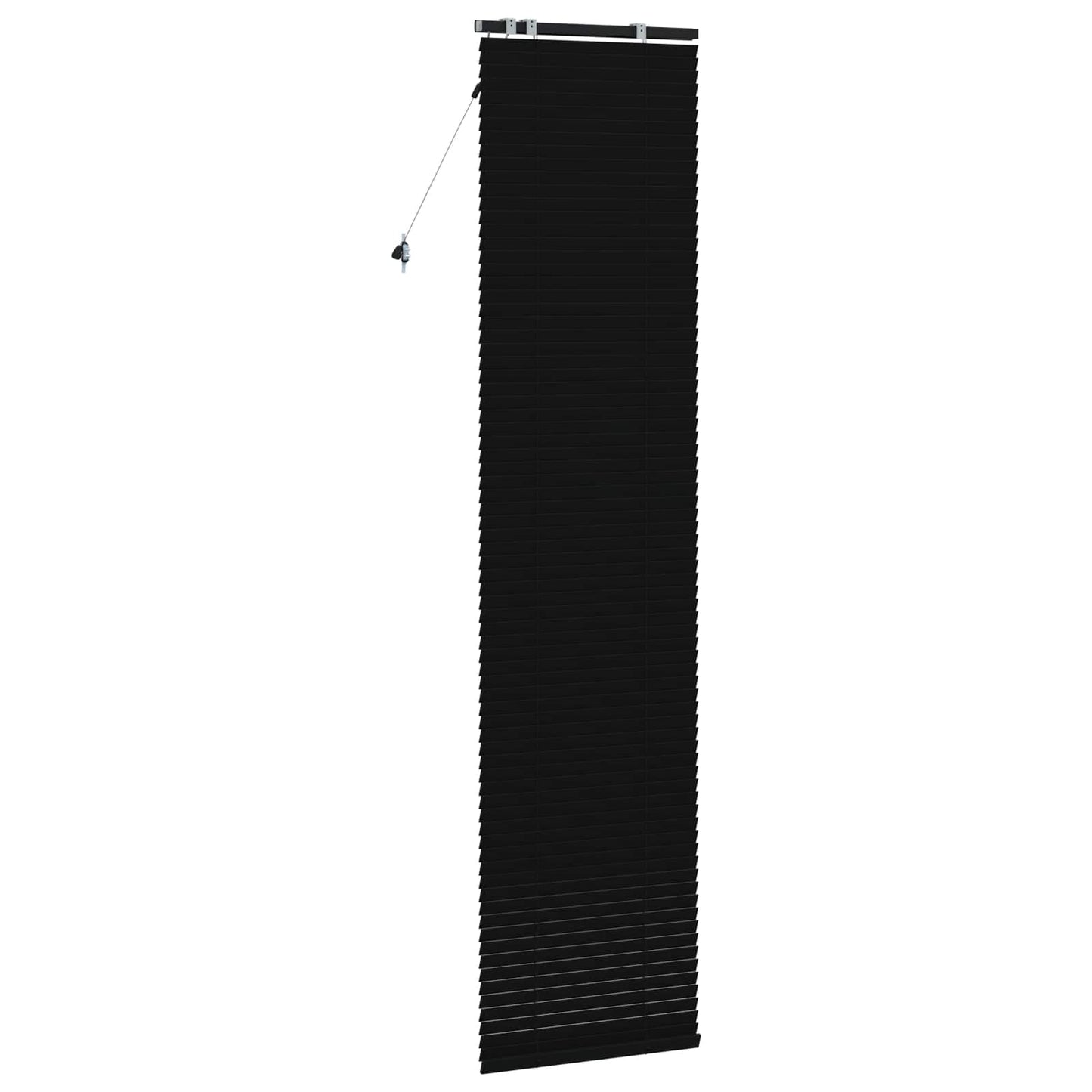 vidaXL Venetian Blind Black 65 x 250 cm 35 mm Solid Paulownia Wood