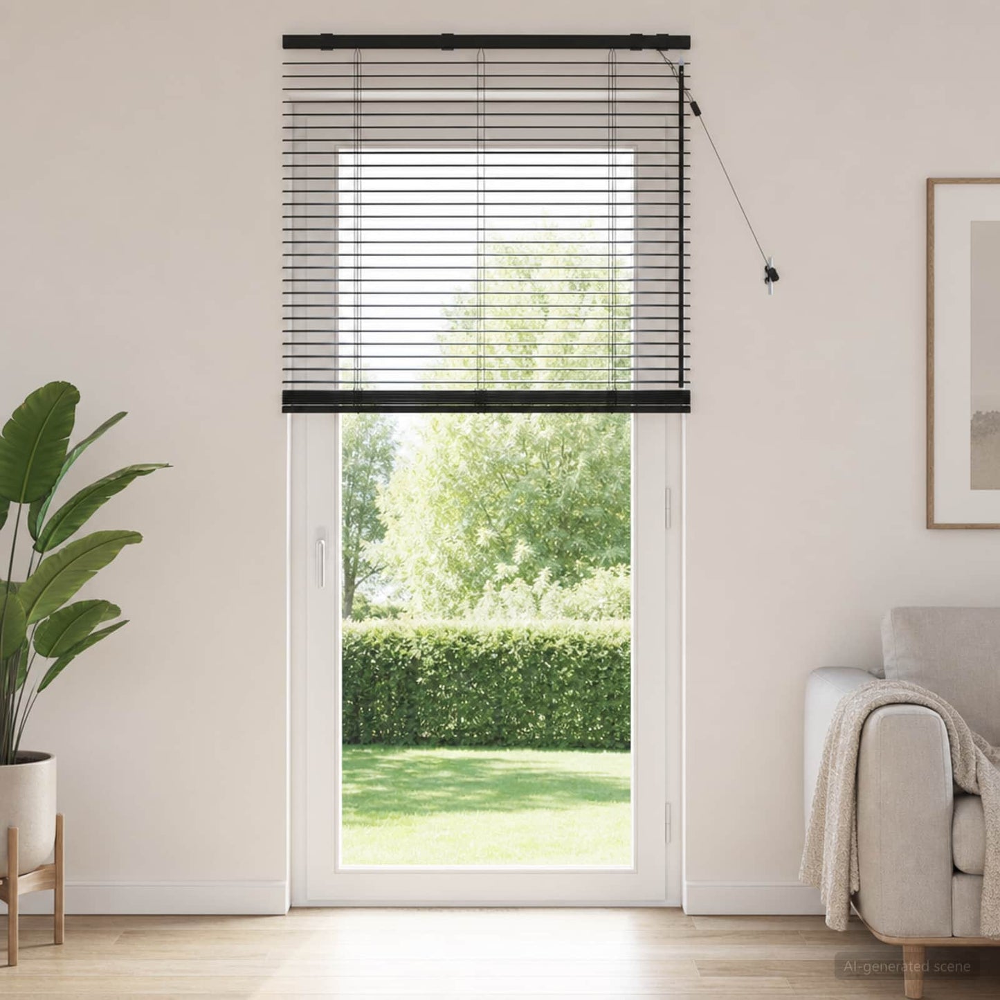 vidaXL Venetian Blind Black 70 x 250 cm 35 mm Solid Paulownia Wood
