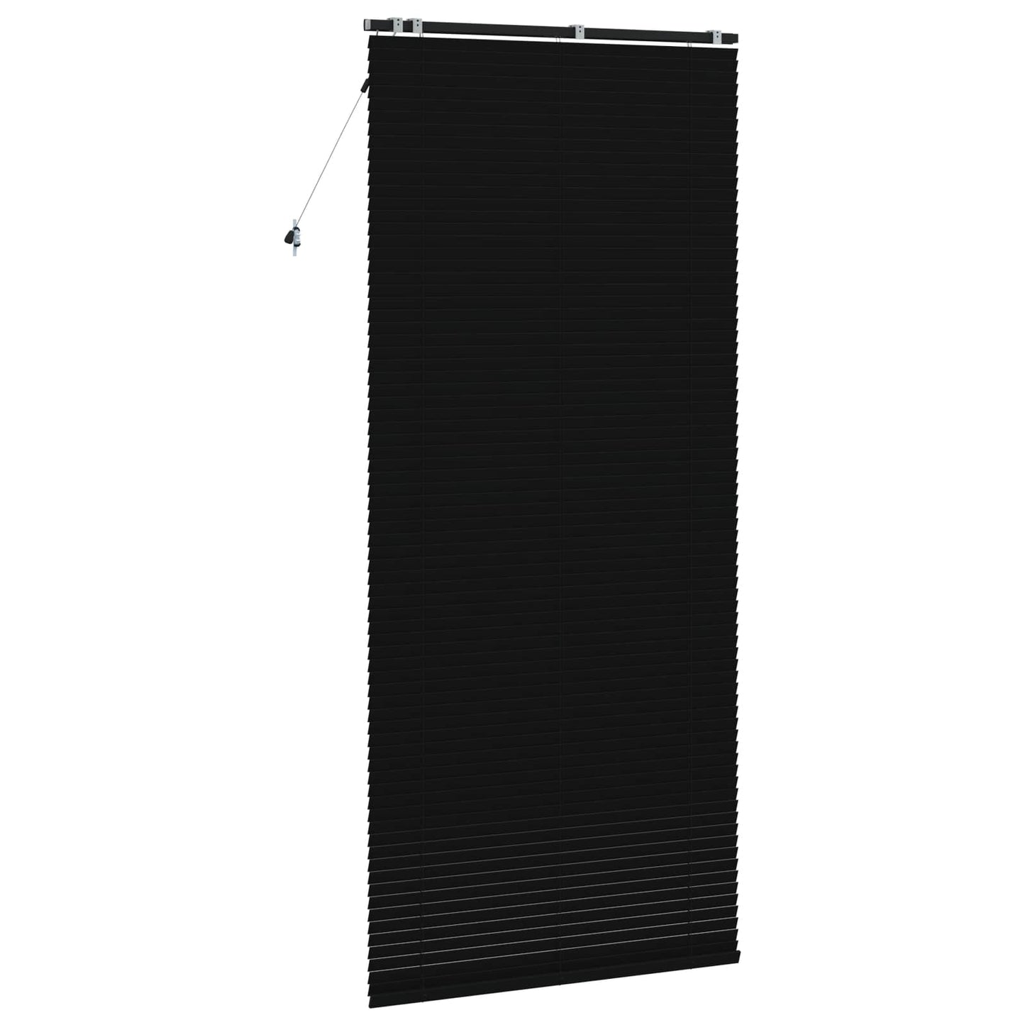 vidaXL Venetian Blind Black 115 x 250 cm 35 mm Solid Paulownia Wood
