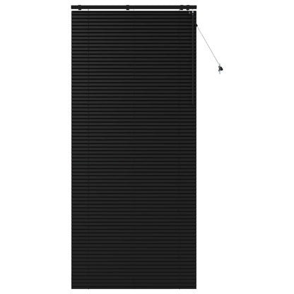 vidaXL Venetian Blind Black 115 x 250 cm 35 mm Solid Paulownia Wood