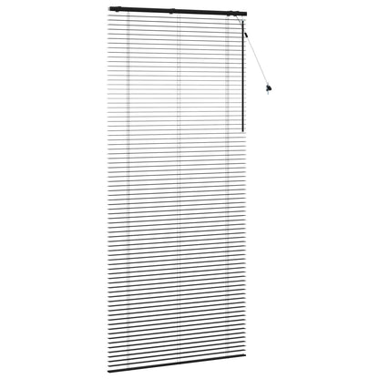 vidaXL Venetian Blind Black 120 x 250 cm 35 mm Solid Paulownia Wood