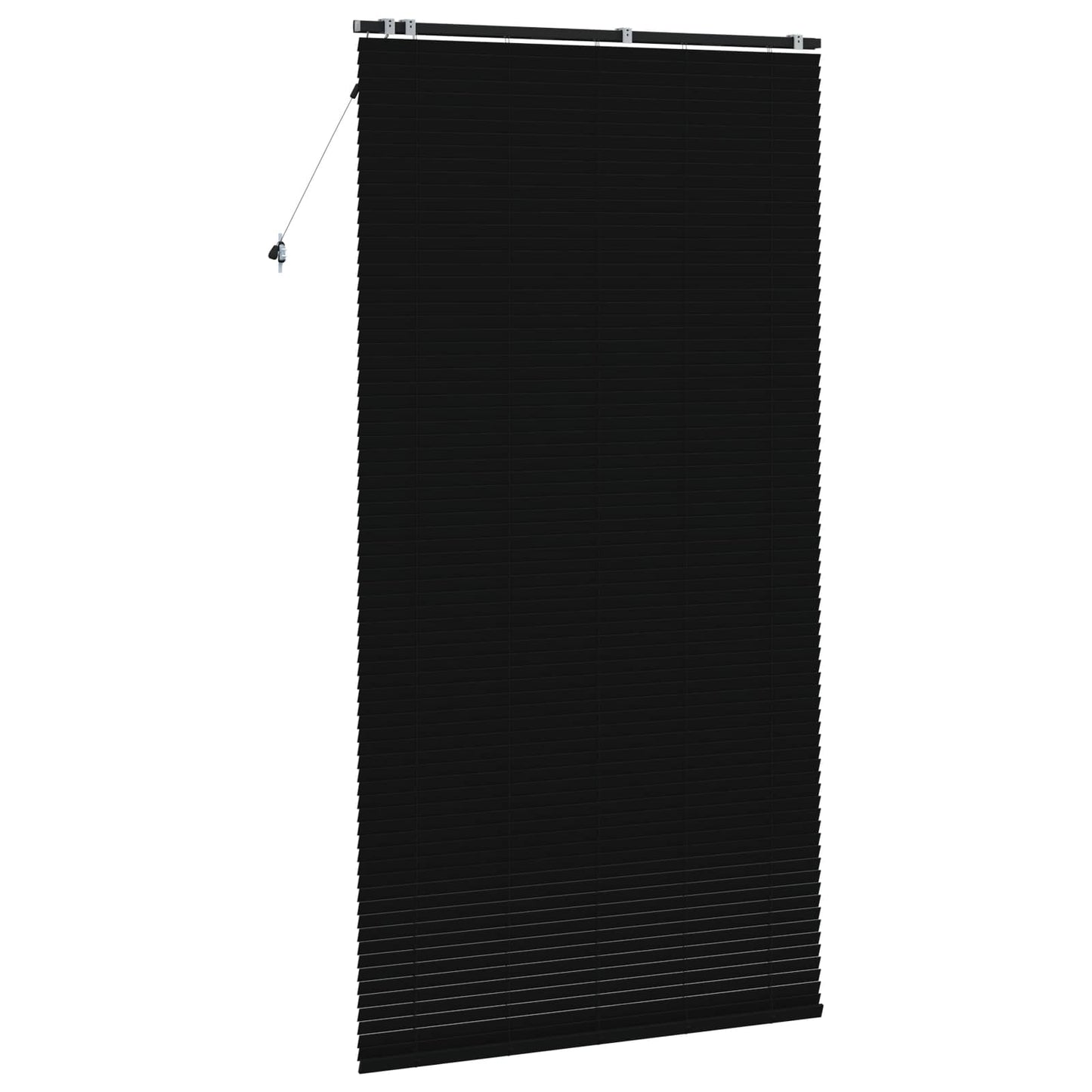 vidaXL Venetian Blind Black 135 x 250 cm 35 mm Solid Paulownia Wood