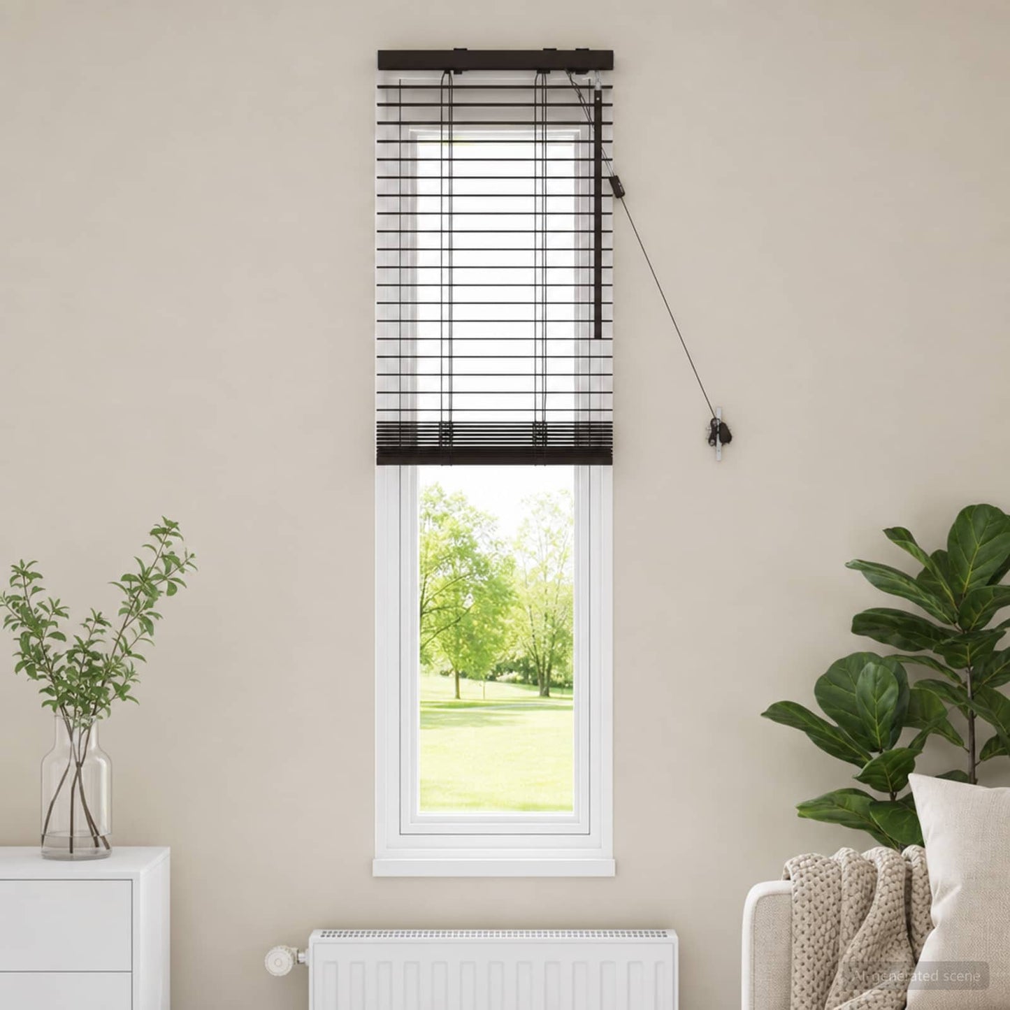 vidaXL Venetian Blind Dark Brown 50 x 130 cm 35 mm