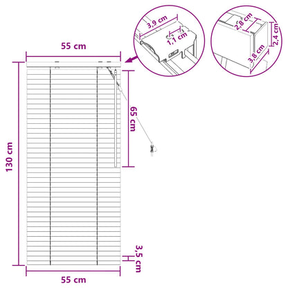 vidaXL Venetian Blind Dark Brown 55 x 130 cm 35 mm