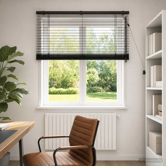 vidaXL Venetian Blind Dark Brown 110 x 130 cm 35 mm