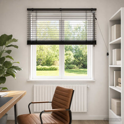 vidaXL Venetian Blind Dark Brown 115 x 130 cm 35 mm