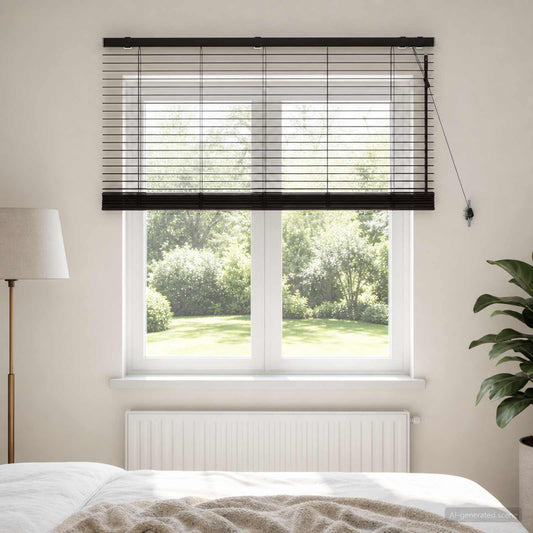 vidaXL Venetian Blind Dark Brown 125 x 130 cm 35 mm