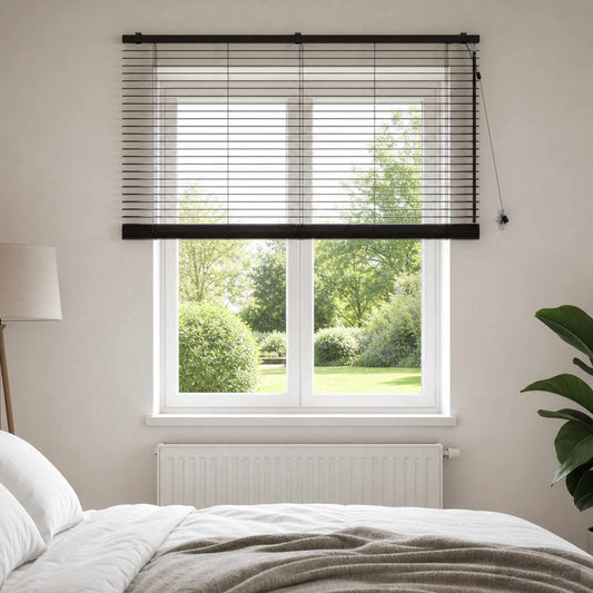 vidaXL Venetian Blind Dark Brown 145 x 130 cm 35 mm