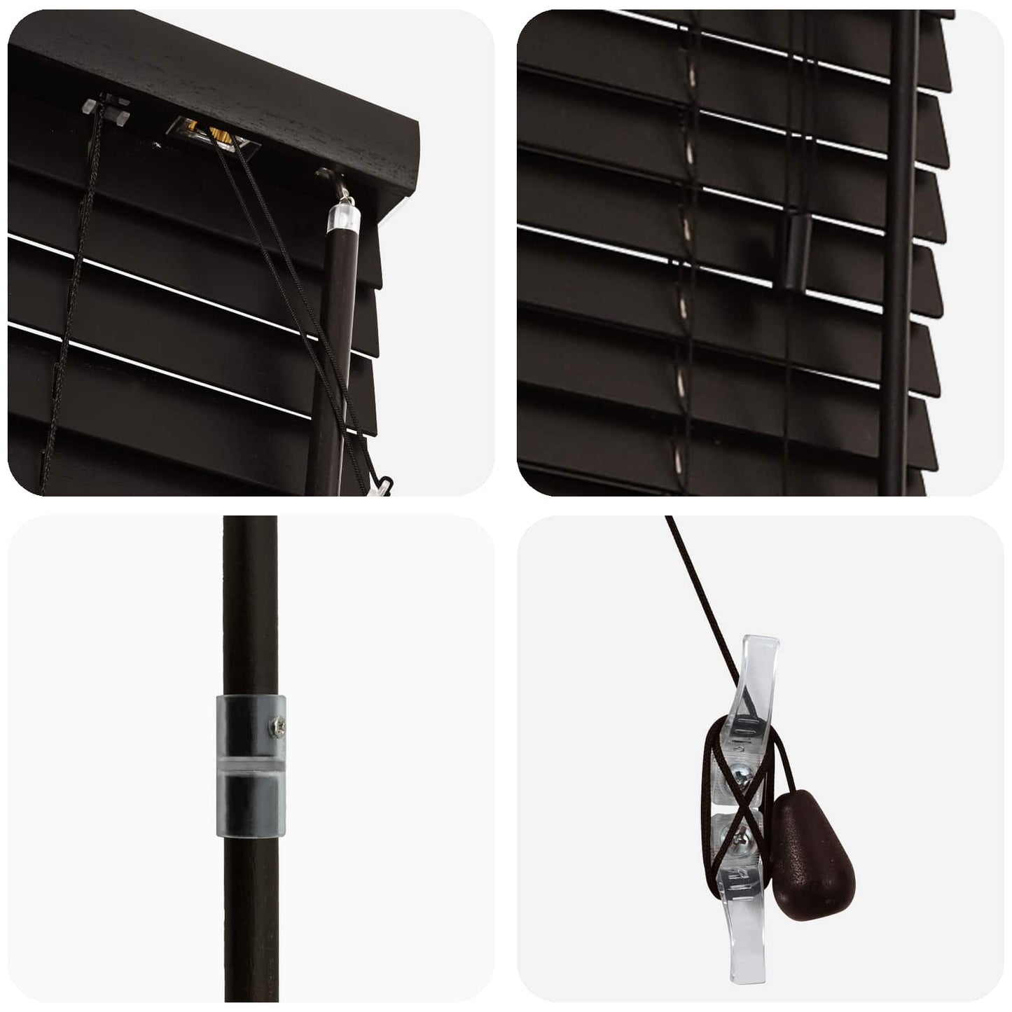 vidaXL Venetian Blind Dark Brown 50 x 160 cm 35 mm